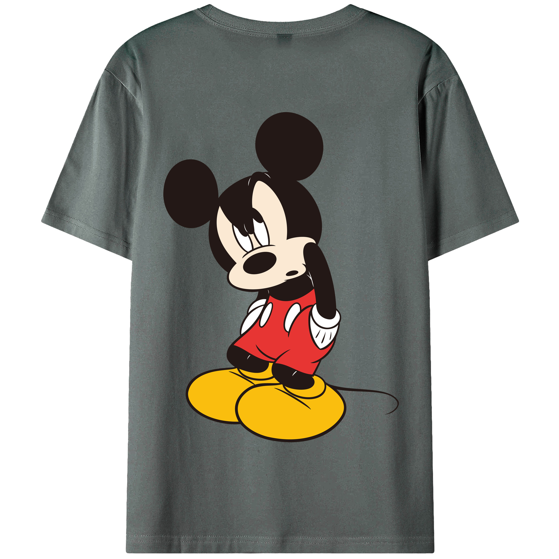 （画像用） ミッキーマウス Mickey Mouse 綿100％半袖Tシャツ（背面プリント）